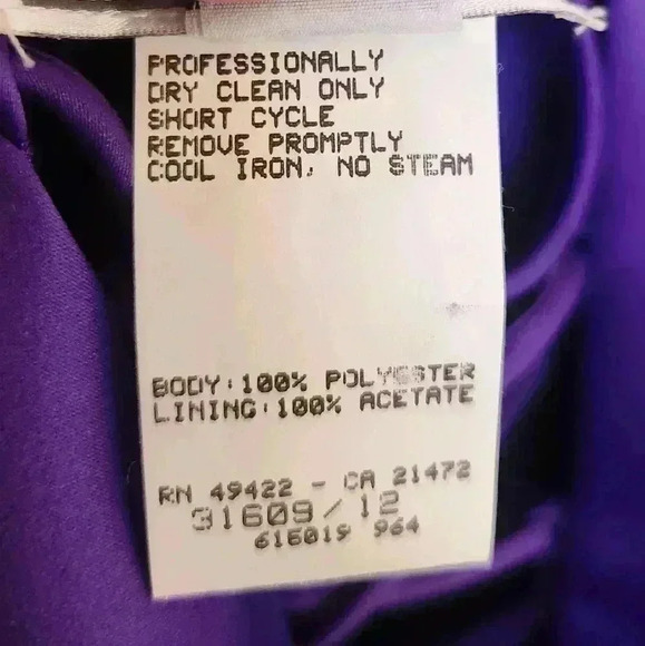 Jessica Mcclintock for Gunne Sax 70s Purple Satin Halter Tie Up Mini Dress 7 - Picture 9 of 9